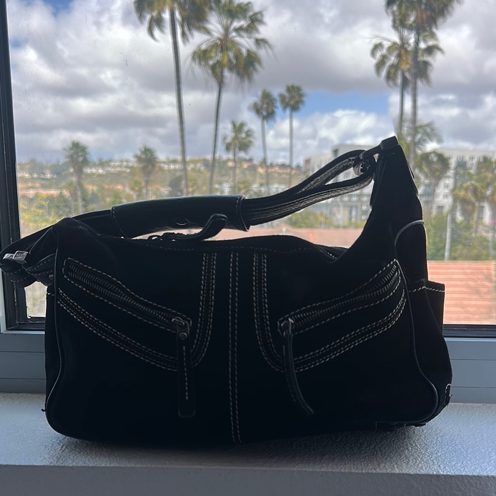 Tods suede shoulder bag
